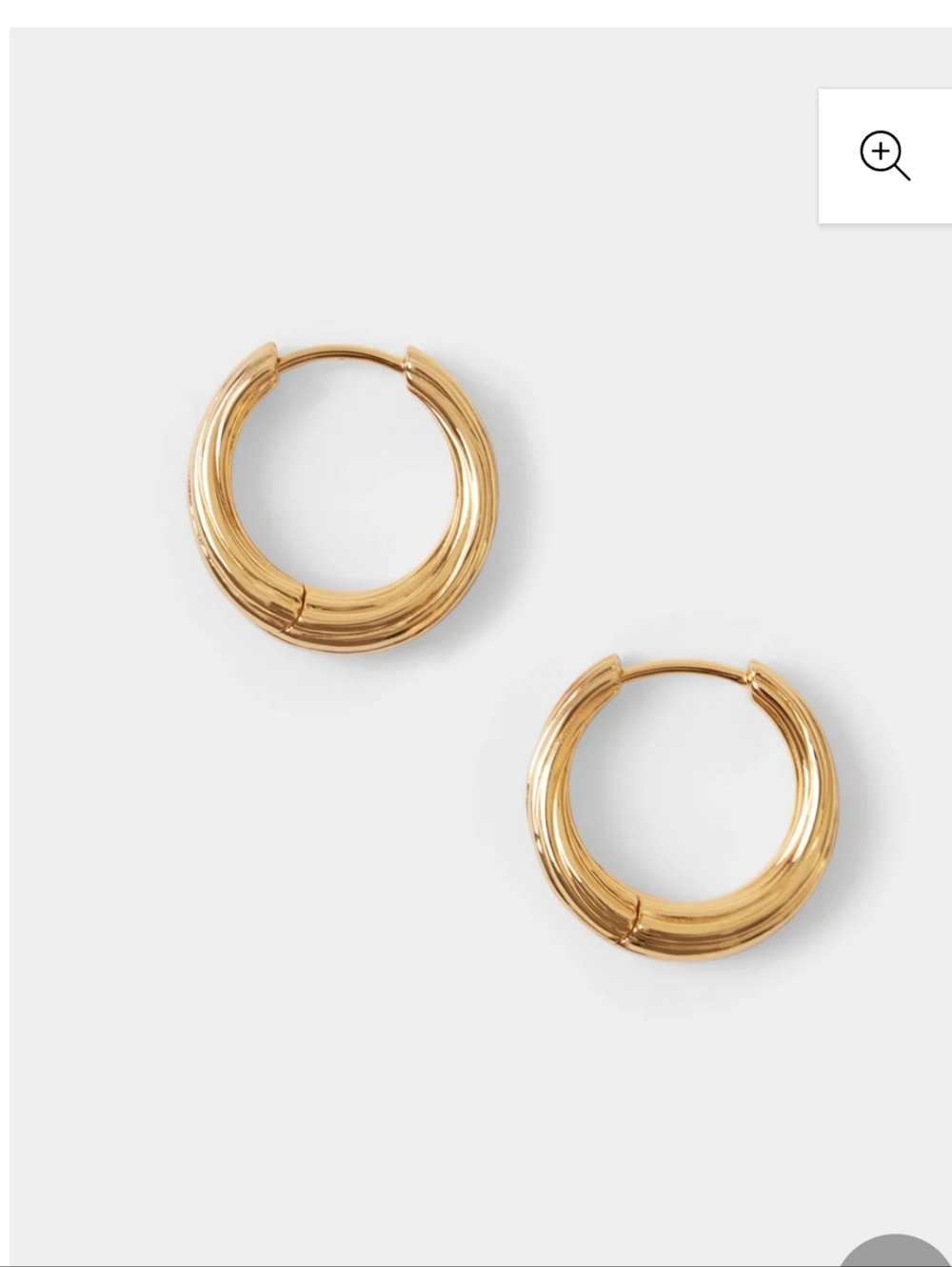 DMY Studios Anna Hoops Earrings 18k Goldplated Brass New